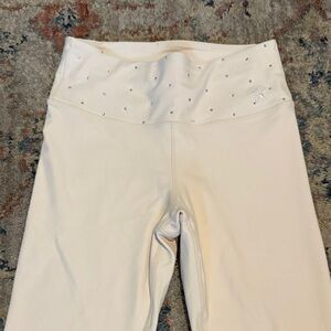 Rebel Cream Leggings with Rhinestone Details